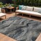 Homeroots 10' X 14' Gray And Silver Abstract Washable Indoor Outdoor Area Rug 631310 - alternate 1