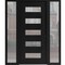 Vdomdoors Aluminum Door Iron 0255 Black Entry Steel Metal Classic Painted 60 x 80 (12+36+12 x 80)-Left Inswin IRON0255EXD-BLK-W12+36+12xH80-LH-I - alternate 1