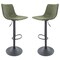 Leisuremod Tilbury Modern Adjustable Bar Stool with Footrest and 360-Degree Swivel, Olive Green, 2PK TS29G2 - alternate 1