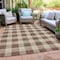 Homeroots 5' X 8' Brown And Beige Plaid Washable Indoor Outdoor Area Rug 595380 - alternate 8