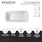 Kingston Brass 71-Inch Acrylic Oval Rectangular Double Ended Pedestal Tub with Drain, No Faucet Drillings VTDE713524C412 - alternate 6