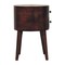 Homeroots 21" Walnut Solid Wood Oval Two Drawer Nightstand 651585 - alternate 13