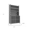 Homeroots 73in Gray Stainless Steel Textured Door Dining Hutch With Two Doors 683397 - alternate 5