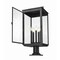 Z-Lite Hartwell 5-Light Outdoor Pier Mounted Fixture, 12 in W x 28.75 H, Sand Black 5019PHXLR-533PM-BK - alternate 6