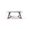 Homeroots 63" Clear and Brown Glass and Solid Wood Self-Storing Leaf Dining Table 320777 - alternate 4