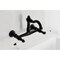 Kingston Brass Two-Handle Wall Mount Bridge Kitchen Faucet, Matte Black KS3250PL - alternate 6
