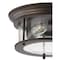 Jonathan Y Lauren 13.25" 2-Light Metal/Glass LED Flush Mount, Oil Rubbed Bronze JYL7446B - alternate 8