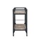 Homeroots Black and Natural 32in Rolling Prep Table With Storage 319144 - alternate 7