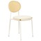 Leisuremod Euston Dining Chair with Velvet Seat and White Steel Frame in Beige ECW17BG - alternate 1