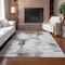 Homeroots 5' X 8' Gray Silver And Charcoal Abstract Washable Indoor Outdoor Area Rug 582669 - alternate 3