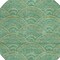 Homeroots 8' Sage Fern Green And Peach Round Geometric Washable Indoor Outdoor Area Rug 615232 - alternate 5