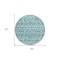 Homeroots 8' Teal Blue And Ivory Round Southwestern Washable Indoor Outdoor Area Rug 594192 - alternate 8