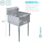 Amgood 27 in. x 27 1/2 in. Stainless Steel Utility Sink With Faucet. 24 in. x 24 in. x 13 in. Bowl SINK S1C-UT-242413-F-K-Z - alternate 2