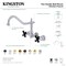 Kingston Brass Two-Handle Wall Mount Kitchen Faucet, Polished Brass KS1282PKX - alternate 2