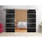 Sartodoors Sturdy Double Barn Door with Hardware, Planum 0210 Matte Black and Aluminum Strips, Silver 13FT Rai PLANUM0210DB-S-BLK-36 x 80 (2* 18x80) - alternate 5
