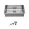 Wrightmaster 33 in. Undermount 16-Gauge Single Bowl Stainless Steel Kitchen Sink ZOR-P360865 - alternate 1