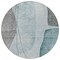 Homeroots 8' Teal Blue Aqua And Gray Round Abstract Washable Indoor Outdoor Area Rug 582034 - alternate 5