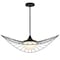 Homeroots 34" Black Aluminum Geometric Wavy LED Dimmable Outdoor Hanging Light 683460 - alternate 5