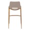 Homeroots Set of Two 30" Beige And Gold Faux Leather And Steel Low Back Bar Height Bar Chairs 555673 - alternate 9