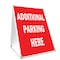 Signmission Additional Parking Here, 24 Inch x 18 Inch A-frame Yard Sign, Plastic Sign SBC-1824-Additional Parking Here - alternate 1