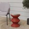 Leisuremod Aura Modern Side Table - Double Hourglass Design, ABS Plastic, Indoor/Outdoor Use AST15BR - alternate 8