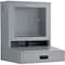 Global Industrial Countertop LCD Computer Cabinet, Dark Gray 239114DG - alternate 1