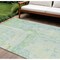 Homeroots 9' X 12' Mint Green And Blue Abstract Washable Indoor Outdoor Area Rug 609278 - alternate 1