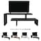 Leisuremod Orford TV Stand with MDF Shelves and Powder Coated Iron Legs, Ebony ORS88BL - alternate 9