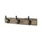 Homeroots 19in Brown Natural Rustic Live Edge Wood Three Hook Wall Mount Coat Rack 488153 - alternate 5