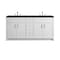 James Martin Vanities Bellshire 72" Double Vanity, Bright White w/ 3 CM Charcoal Soapstone Silestone Top 660-V72-BW-3CSP - alternate 1