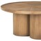 Homeroots 39" Natural Solid Wood Round Pedestal Coffee Table 597052 - alternate 7