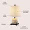 Jonathan Y Justina 16" Ceramic Mini LED Table Lamp, Antique White JYL3014B - alternate 8