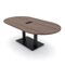 Skutchi Designs Racetrack Conference Table With Power, 48 in W, 84 in L, Brown HAR-RAC-48X84-DOU.BK-H3041-EBLK - alternate 1
