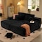 Homeroots 82" Black Corduroy Modular Sofa Chaise And Toss Pillows 634781 - alternate 9