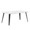 Homeroots 63" White and Black Faux Marble and Metal Dining Table 568213 - alternate 5
