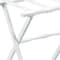 Homeroots Hotel White Finish Wood Folding Luggage Rack With White Straps 383078 - alternate 6