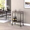 Homeroots Gray and Black Steel Rolling Bar Cart 530447 - alternate 7