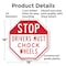 Signmission Stop Drivers Must Chock Wheels, 18 Inch X 18 Inch, Plastic Sign OC-P-18-219 - alternate 6