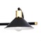 Vaxcel Akron 4 Light Matte Black with Gold Brass Industrial Bathroom Vanity Wall Fixture - Metal Shades W0437 - alternate 5