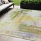 Homeroots 5' X 8' Green Yellow And Purple Abstract Washable Indoor Outdoor Area Rug 602933 - alternate 1
