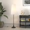 Homeroots 60" Black Novelty Floor Lamp With White Frosted Glass Drum Shade 523430 - alternate 9