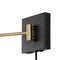 Jonathan Y Hygge 16" Swing Arm 1-Light Modern Midcentury Iron USB Charging Port LED Sconce, Black/Brass Gold JYL1302B - alternate 10
