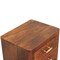 Homeroots 18" Brown Solid Wood Three Drawer Nightstand 653831 - alternate 7