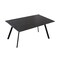 Homeroots 63" Black Sintered Stone and Steel Dining Table 535200 - alternate 5