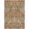 Homeroots 5' X 8' Copper Green And Beige Floral Washable Indoor Outdoor Area Rug 605278 - alternate 6