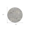 Homeroots 8' Gray Gold And Ivory Round Oriental Washable Indoor Outdoor Area Rug 598048 - alternate 6