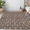 Homeroots 8' X 10' Chocolate And Beige Geometric Washable Indoor Outdoor Area Rug 595724 - alternate 8
