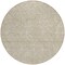 Homeroots 8' Taupe And Ivory Round Floral Washable Indoor Outdoor Area Rug 594673 - alternate 6