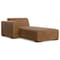 Homeroots 122" Brown Leather Modular Sofa 641017 - alternate 5