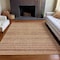 Homeroots 9' X 12' Terra Cotta And Rust Striped Washable Indoor Outdoor Area Rug 615390 - alternate 6